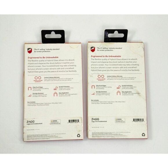 GENUINE 2 Pack Zagg Invisible Shield Hybrid Glass for Apple iPhone 12 Mini 5.4" - Picture 2 of 10